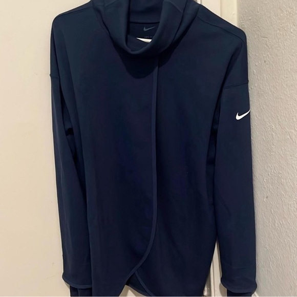 Nike Dark Blue Pullover with Swoosh - Picture 1 of 3